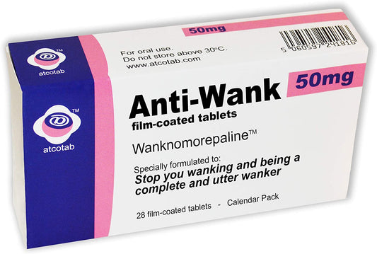 Anti Wank - Joke Prank Pill Box Includes Real Prescription Gift Bag