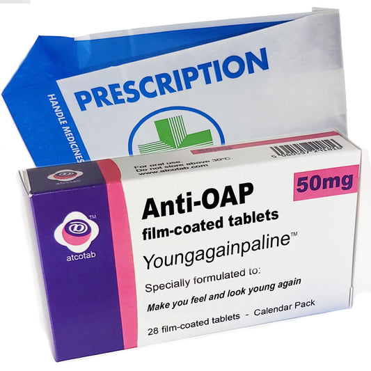 Anti OAP - Joke Pill Box and Real Prescription Gift bag