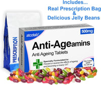 Anti Ageamins - Joke Prescription Box and Bag with Delicious Jelly Beans