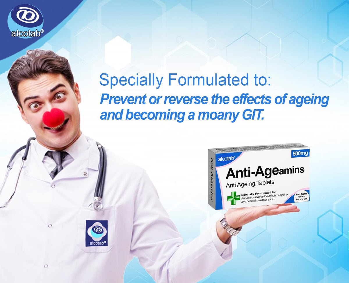 Anti Ageamins - Joke Prescription Box and Bag with Delicious Jelly Beans