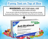 Funny Rude Joke Tablets Pill Box Prank Includes Jelly Beans Sweets Unusual Gift for Men Father's Day Him Her April Fools Day Easter Birthday Gifts for Women Presents for Dad Boyfriend