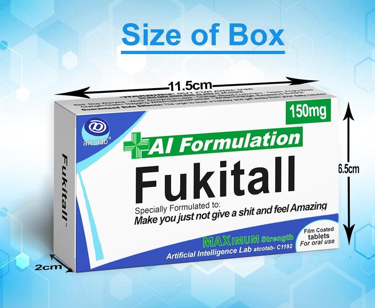 Fukitall - Joke Prescription Box and Bag with Delicious Jelly Beans