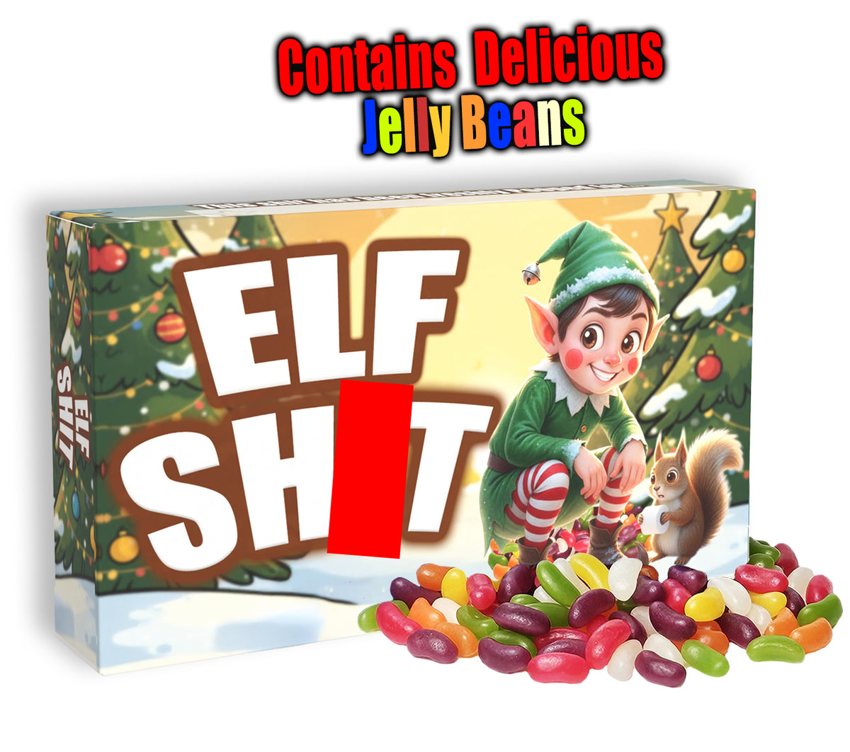 Elf Poo Elf Sh*t Funny Gift For Family, Office Worker, Funny Secret Santa Gift Adult Joke Prank Christmas Sweets Friends Brother Dad Chocolate Covered Raisins