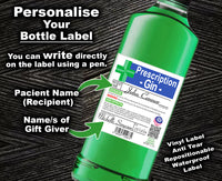 Joke Prescription Gin Bottle Label & Bottle Gift Bag & Gift Tag