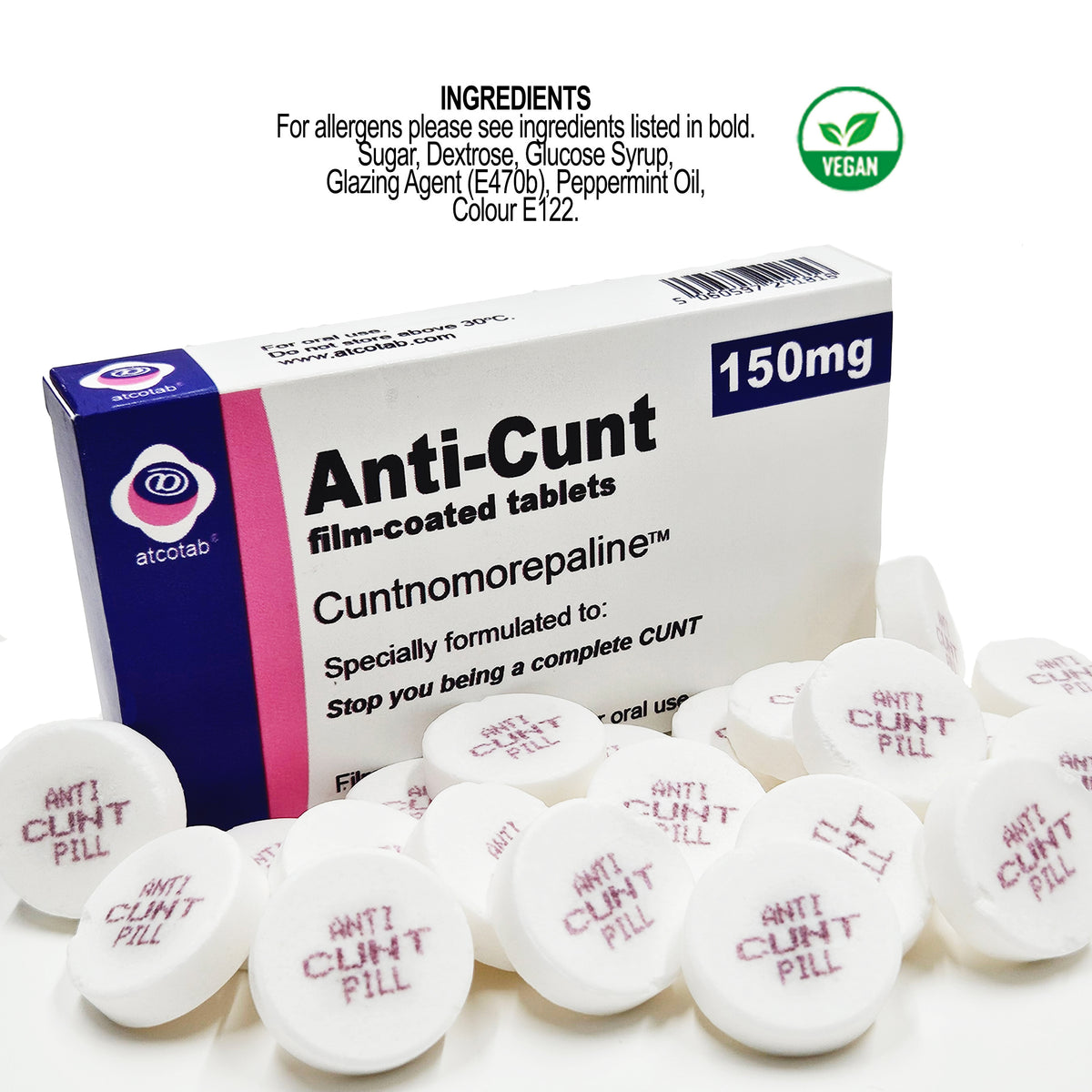 NEW & EXCLUSIVE- LAUNCH OFFER - Anti Cunt Strong Mints + Joke Pill Box + Real Prescription Gift bag