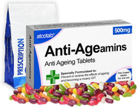 Anti Ageamins - Joke Prescription Box and Bag with Delicious Jelly Beans