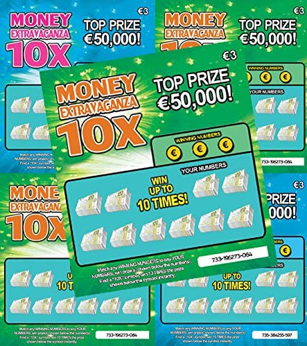 Euro Currency Fake Joke Winning Scratchcards