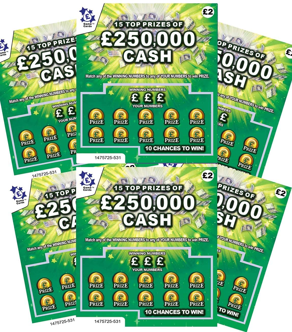 6 Pack - Scratchcards