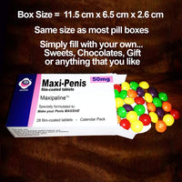 Maxi Penis - Joke Pill Box and Real Prescription Gift bag