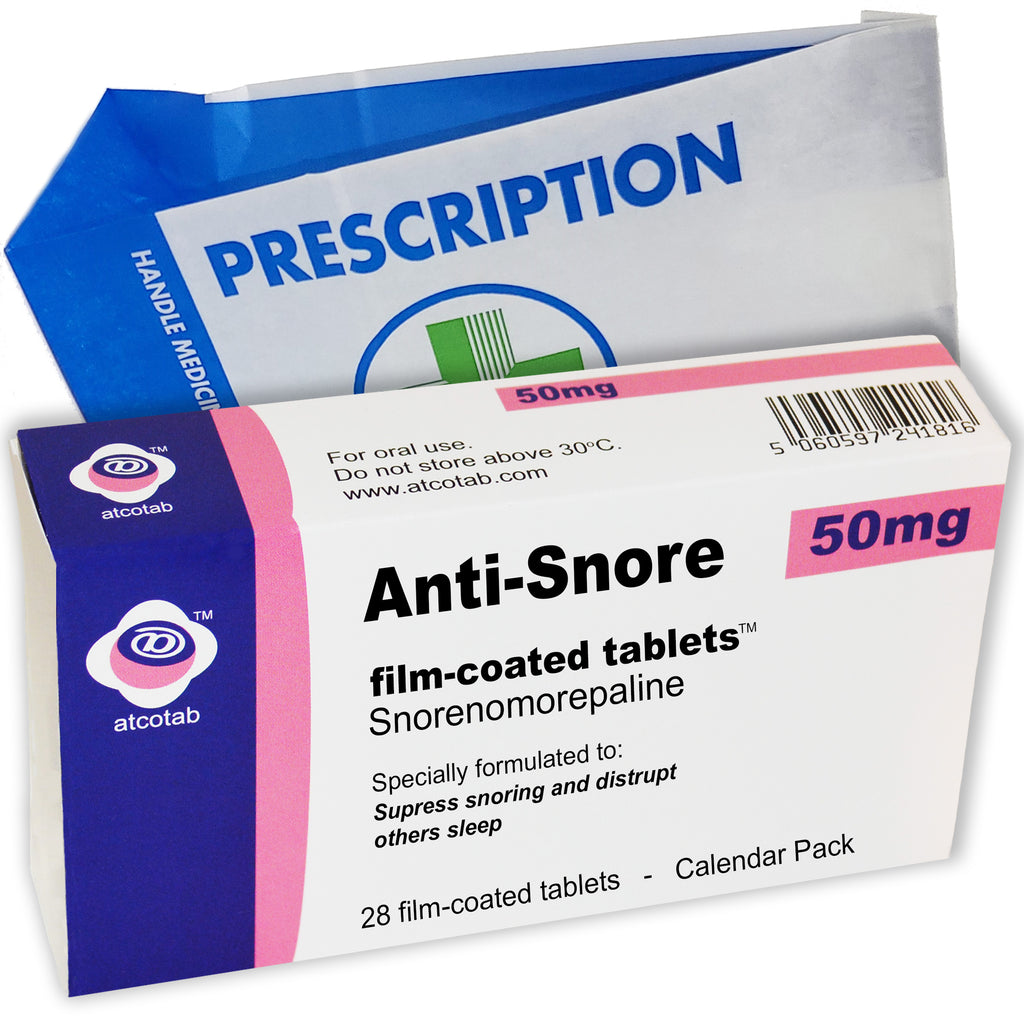 Anti Snore - Joke Pill Box and Real Prescription Gift bag – Everyone ...
